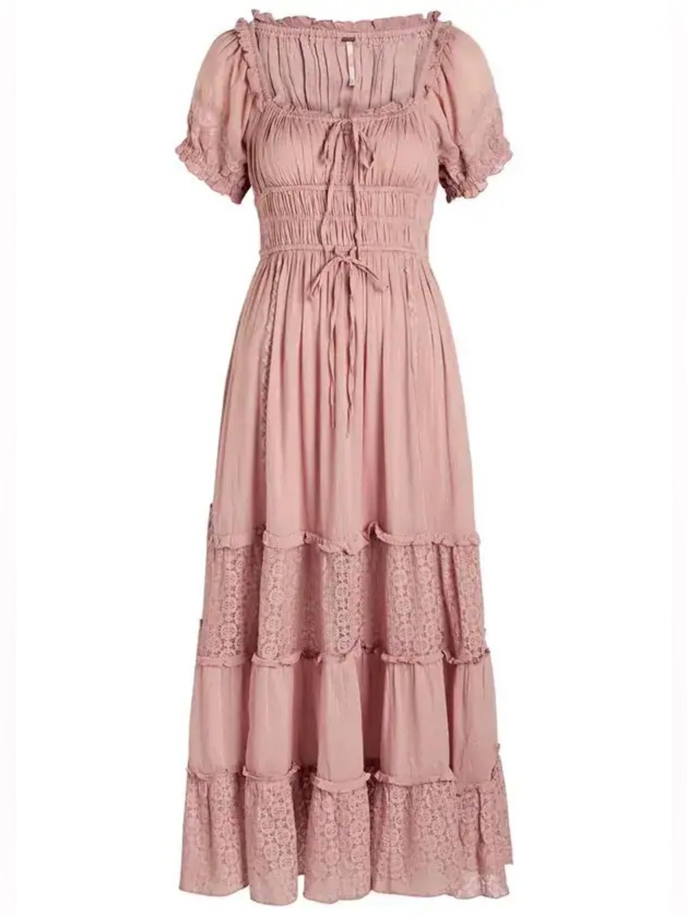Free People Falling Sun Midi Dress In Mauve Pink